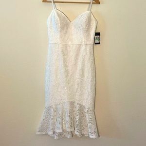 Guess White Lace Dress Size 8 NWT GDQP4378